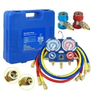 R410A R22 HVAC A/C Manifold Gauge Set Air Refrigeration Kit Pressure Guage