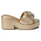 COCONUTS by Matisse Rue Metallic Platform Womens Gold Casual Sandals RUE-715