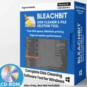 PRO Computer Disk Cleaner and File Deletion Tool Software on CD-ROM
