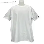 Porsche Design x Puma Men's XL White Essential Crewneck White Tee 100% Cotton