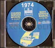 1974 Plymouth Shop Manual CD Roadrunner Satellite Barracuda Fury Duster Valiant