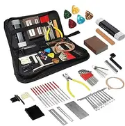 Guitar Repair Kit | 72X Luthier Tools with Carry Bag - String Instrument Accessories for Musicians, Care Set with Strings Picks Bridge Pins