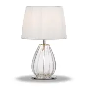 Versailles Sculptured Glass Chrome Table Lamp