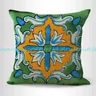 living room cushions Spanish indigenous Mexican talavera cushion cover