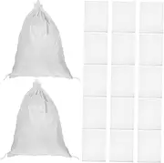 OFFSCH 24 Pack White Woven Large Shipping Bags Reusable Polypropylene Sacks for Express Logistics