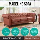 Madeline 3 Seater Sofa Luxurious Chesterfield Style Button Tufted