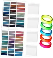 KALLORY Compact Book Tabs 60 Index Sticker Set Portable Sticky Flags Self-Adhesive Page Markers for Reading