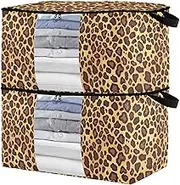 sanluoli 60L 2 Pack Under Bed Boot Storage with Reinforced Handles, clear window Closet Organizer Bag