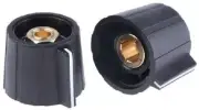 Sifam COLLET POTENTIOMETER KNOBS 21.5x17.7mm 10Pcs 6.35mm Shaft, Matt Black