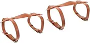 GANAZONO 2pcs Outdoor Carpet Straps Outdoor Rug Beach Mat Carry Strap Tarp Camping Picnic Blanket Waterproof Foldable Beach Blanket Carrying Strap Liners Chaise Throw Blanket Light Brown