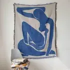 Throw Blanket Art Sofa Covers Modern Medium Multicolor Woven Machine Washable