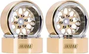 INJORA ModuWheel 1.3" Negative Offset Brass & Aluminum Beadlock Wheels for 1/18 1/24 RC Upgrade