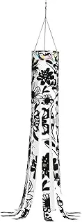 Halloween Garden Black and White Flowers Windsock Lights Halloween Lighted Windsock for Patio Yard Pathway Party Decor