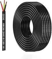 28-18 Gauge 3 Conductor Wire 28-18AWG PVC Electronic Sheathed Wire UL Certified Low Voltage Cable Pure Copper Hookup Wire for Household Appliances, LED Lighting,Car Battery(200ft,28AWG-3C)