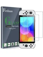 2 Pack Screen Protector Compatible w/ Nintendo Switch OLED - HD Tempered Glass