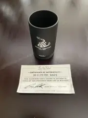 Lucky Shot 30mm Black Metal Shot Glass Don't Tread On Me USA
