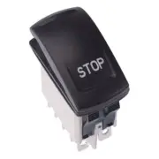APEM STOP Momentary Red 12V LED Automotive Rocker Switch DPDT IP68