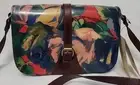 Patricia Nash Champaign Leather Crossbody Bag Winter Bloom Multicolor Floral