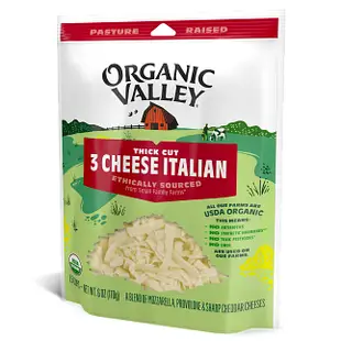 【布緯食聊】Organic valley有機義大利混合乳酪絲 /乾酪絲 /起司絲/焗烤