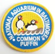 VINTAGE NATIONAL AQUARIUM BALTIMORE EMBROIDERED SOUVENIR PATCH WOVEN CLOTH BADGE