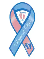 Magnetic Bumper Sticker - Support Life (Anti Abortion) - Ribbon Support Magnet