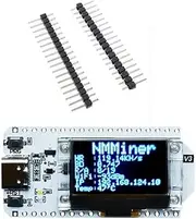 Atelierate Nerdminer 119KH/S Hash Rate 0.96 Inch OLED Screen Bitcoin Solo Miner Nerd Miner BTC Lottery Miner Soldering Pin Header
