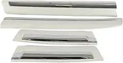 Upgrade ABS Door Body Molding Compatible for Toyota Land Cruiser LC200 2008-2015 Car Side Strips Door Body Anti-Scratch Protector Trim(Pearl White)