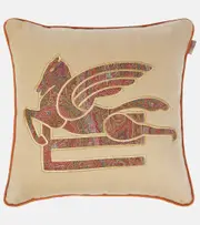 [Etro] Etro Pegaso jacquard linen cushion One Size beige