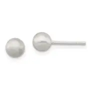 Sterling Silver Polished 5mm Laser-Cut Post Earrings