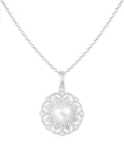 Splendid Pearls Vermeil 6.5-7mm Pearl Pendant