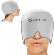 Migraine Relief Cap Ice Head Wrap Headache and Migraine Hat | Headache Relief with Hot/Cold Gel Head Ice Pack with Face and Eye Headache Mask Compress