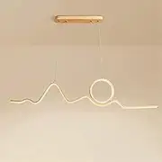 Modern LED Chandelier Ceiling Lamp Wood Pendant Light,16W 3 Color