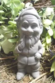 Latex sitting Gnome elf smoking pipe Mold mould