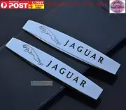 2 Pcs Car Fender Metal Stainless JAGUAR Sport 10cm X 2cm Decal Badge for Jaguar