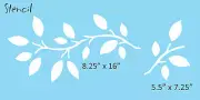 Prim Vine LG. Stencil Leaf Twig Leaves Tree Branch Botanical Wall Yard Art Sign