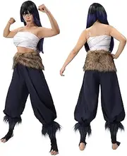 [C-ZOFEK] Women's Inosuke Cosplay Female Costume Tube Top Pants Apron for Halloween