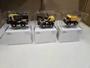 Tonka Maisto Hasbro Mighty Minis 3 Pc. Set: Dump Truck, Backhoe, and Crane. NIB