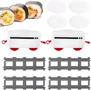 Electric Sushi Train Set for Table - Rotating Food Conveyor Belt Toy, Battery Operated House Toy for Kids