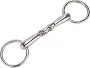 Equinate Pony Water Snaffle Stainless Steel 16 mm Double Jointed Anatomically Shaped Mouth-Friendly Bit with Gentle Impact Laser Engraved Size Specification