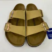 Birkenstock New w/ Box Arizona Latte Cream Suede Leather Narrow Select Size