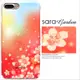 【Sara Garden】客製化 手機殼 蘋果 iphoneX iphone x 漸層櫻花 保護殼 硬殼