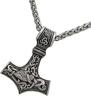 [DEARMAMY] 1pc Hammer Necklace Chain Style Necklace Gold Necklace Women Black Necklace Men Mens Necklace Mens Pendant Necklaces Bracelets Retro Necklace Men Jewellery Alloy Silver