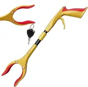 Luxet Grabber Reacher Tool - Newest Version 19 Inch Gold&Black, Foldable Pick Up Stick - Strong Grip Magnetic Tip - Heavy Duty Trash Picker Claw Reacher Grabber Tool Elderly Wheelchair Mobility Aid