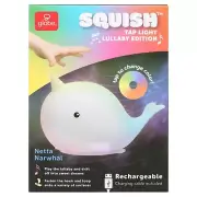 Globe Squish Rechargeable Silicone ClipOn Night Light Netta Narwhal Multi-Color