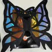 Light Up Butterfly Wings & Light Up Headband Set Black Butterfly Costume OSFM