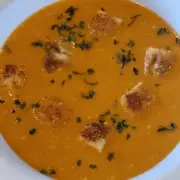 Freeze-Dried Roasted Red Pepper & Tomato Soup with G.C. Sandwich Croutons
