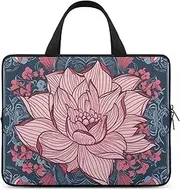 [FHPCE] Laptop Shoulder Bag 10inch Laptop Bag Computer Bag Peach Flower Pattern Messenger Bag for Unisex, Peach Flower Pattern, 10inch