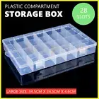 Large Plastic Compartment Storage Box Container Jewellery Bead Craft Organiser