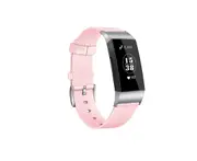 Bands Compatible With Fitbit Charge 3,Woven Fabric Breathable Watch Strap - Pink