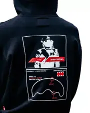 Formula One Sprayground Hoodie Black Sweatshirts Shark Paris Men Size Medium